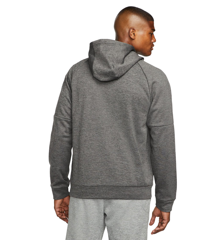 Nike Therma Men’s Therma-FIT Full-Zip Fitness Top Charcoal Heather Dark Smoke Grey Black DQ4830-071 | Pro Feet