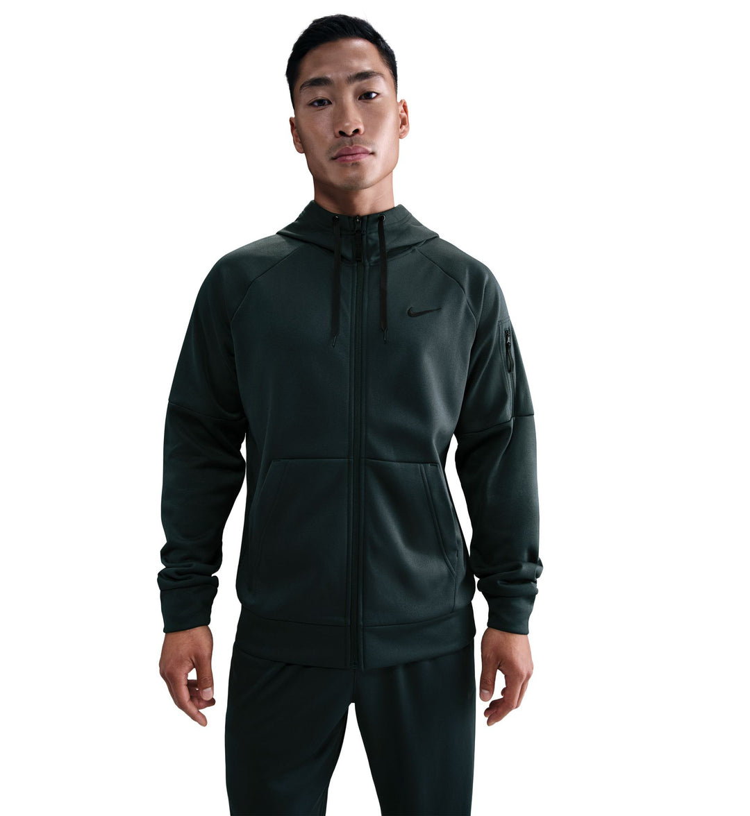 Nike Therma Men’s Therma-FIT Full-Zip Fitness Top Seaweed Black DQ4830-390 | Pro Feet