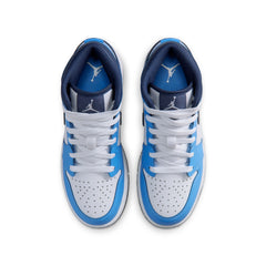 Air Jordan 1 Mid GS University Blue Midnight Navy White DQ8423-405 | Pro Feet