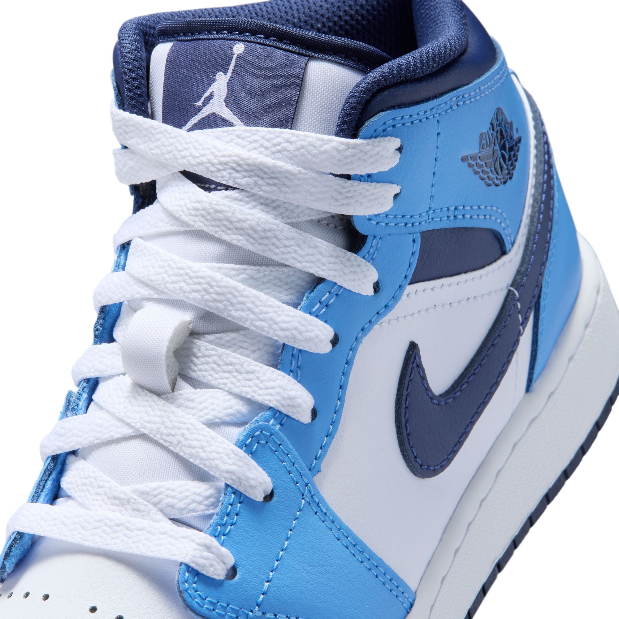 Air Jordan 1 Mid GS University Blue Midnight Navy White DQ8423-405 | Pro Feet