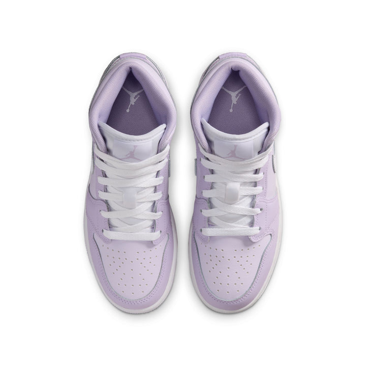 Air Jordan 1 Mid GS Violet Mist White Barely Grape DQ8423-502 | Pro Feet