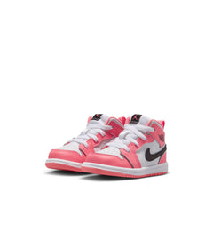 Jordan 1 Mid TD “Pink Gaze/Black/White” (DQ8425-602)