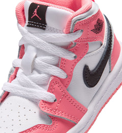 Jordan 1 Mid TD “Pink Gaze/Black/White” (DQ8425-602)