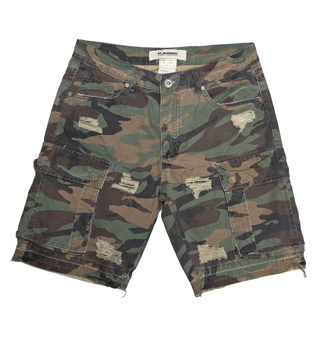 PJ Mark Cargo Shorts Woodland Camo DS2530CAMO | Pro Feet