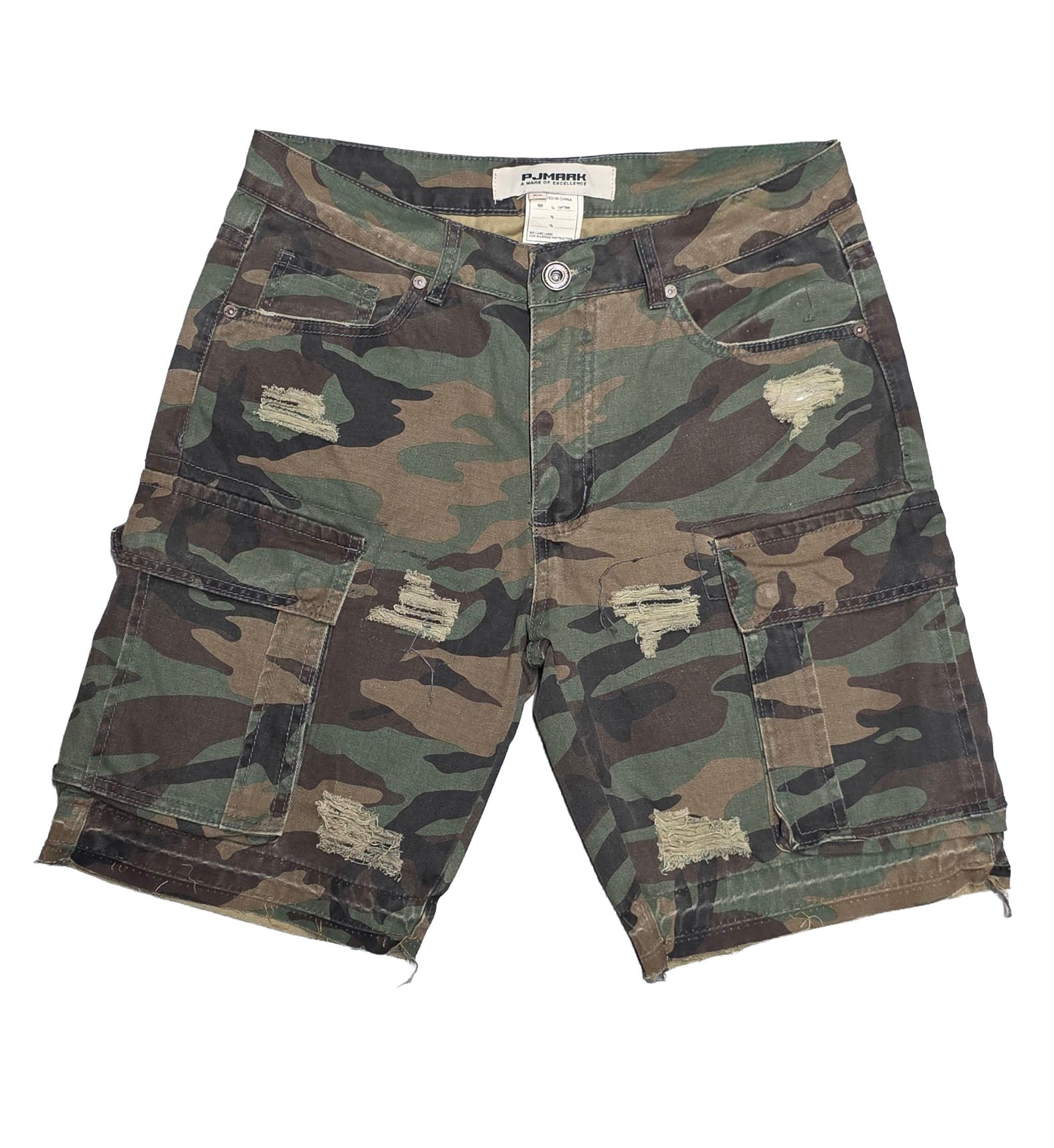 PJ Mark Cargo Shorts Woodland Camo DS2530CAMO | Pro Feet