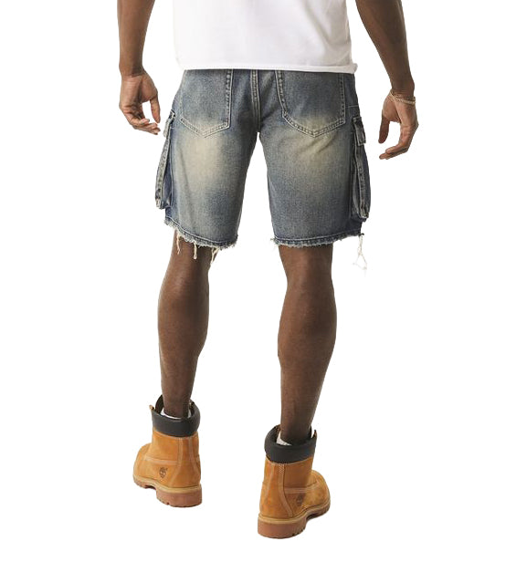 PJ Mark Premium Washed Cargo Shorts Vintage DS2530 | Pro Feet