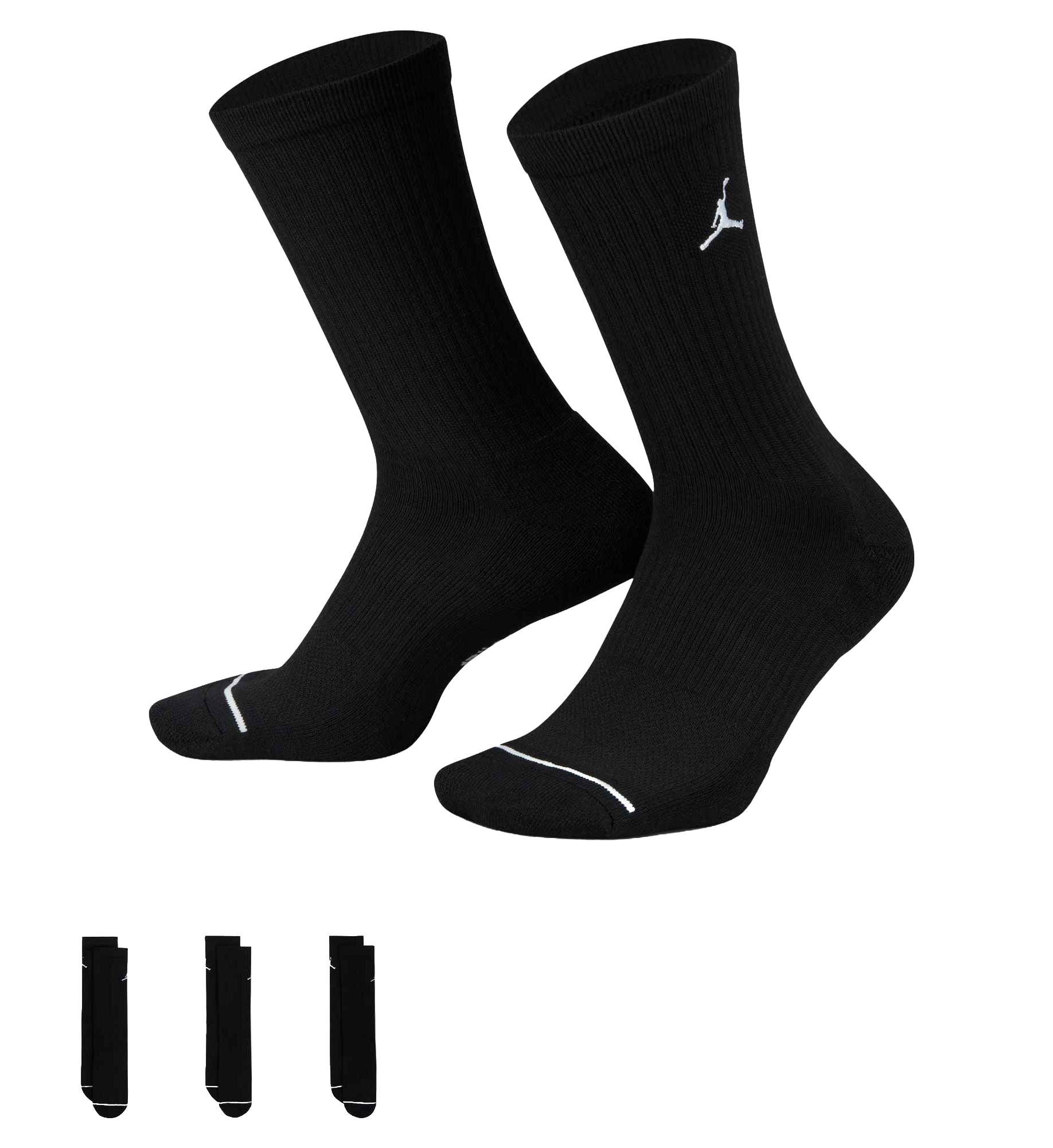 Jordan Everyday Crew Socks “Black/White” (DX9632-010)
