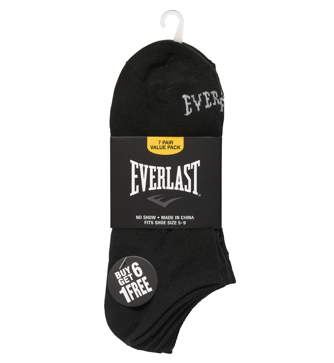 Everlast 7-Pairs Value Pack No-Show Socks