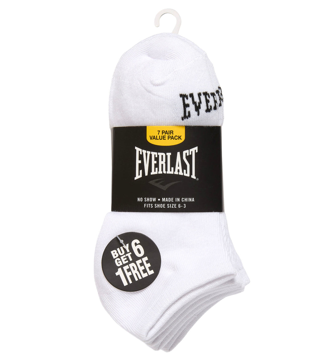 Everlast 7-Pairs Value Pack No-Show Socks