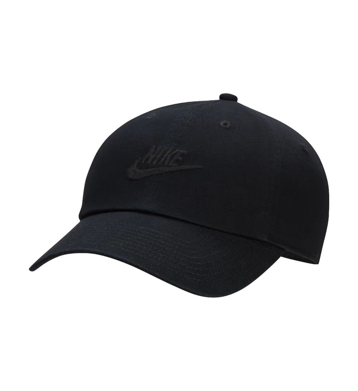 Nike Club Unstructured Futura Wash Cap — Black/Black 