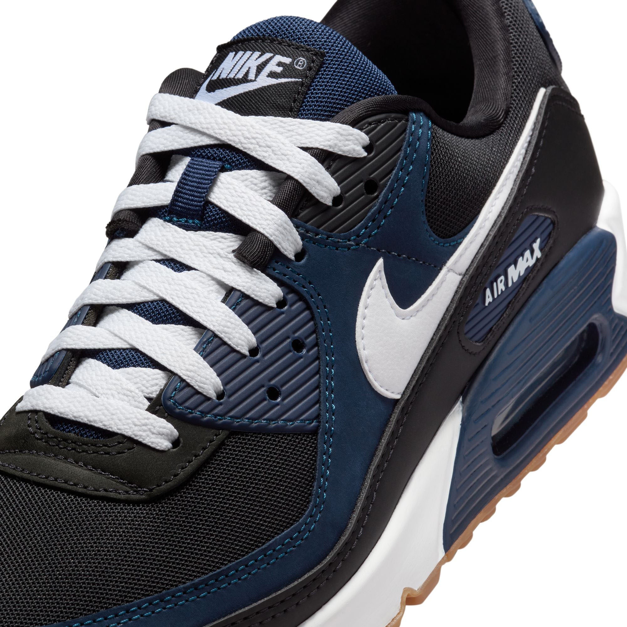 Nike Air Max 90 Midnight Navy White Black Gum Med Brown | Pro Feet | FB9658-400