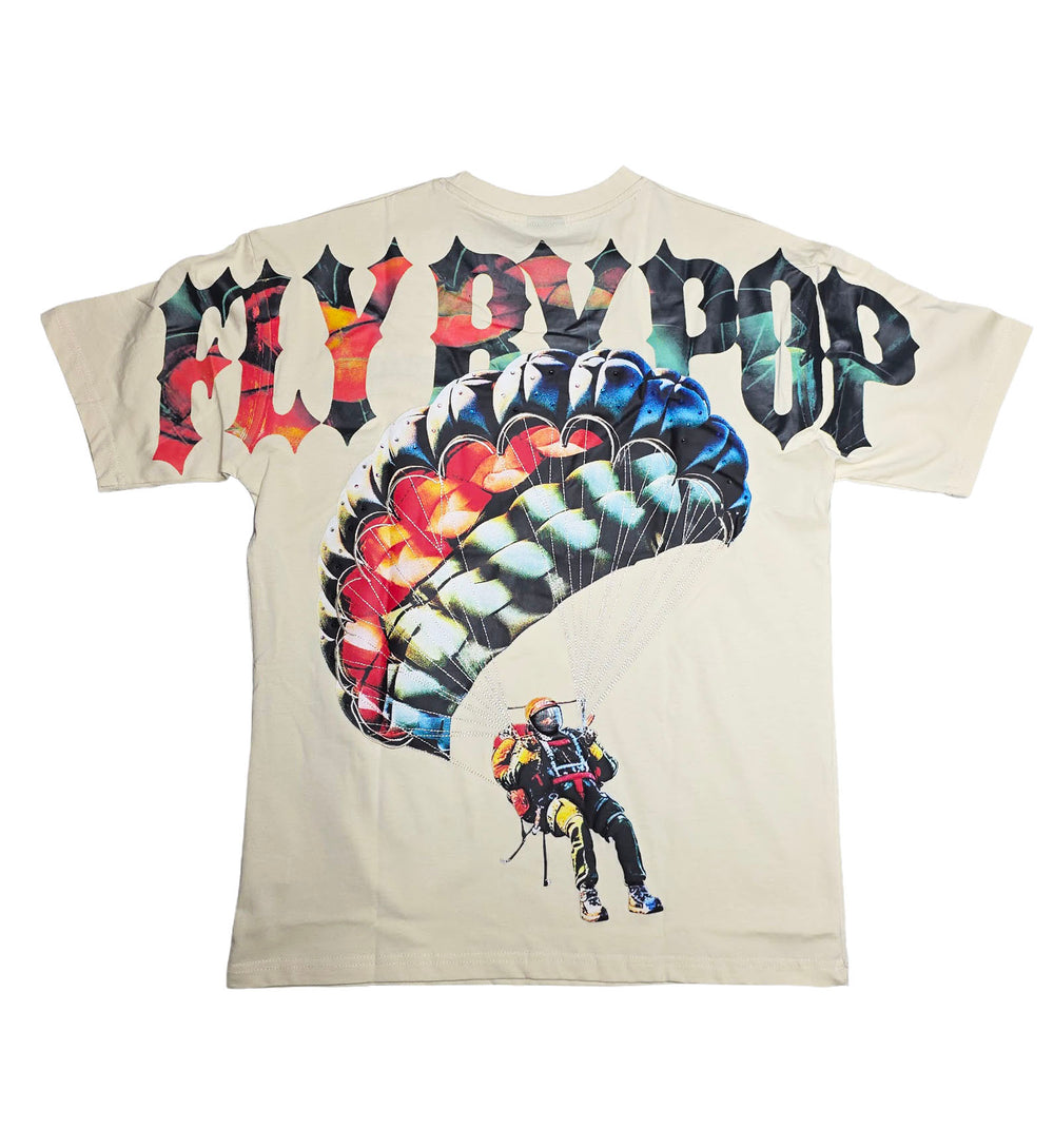 Fly By Popularity Parachute T-Shirt Cream FBP023 | Pro Feet