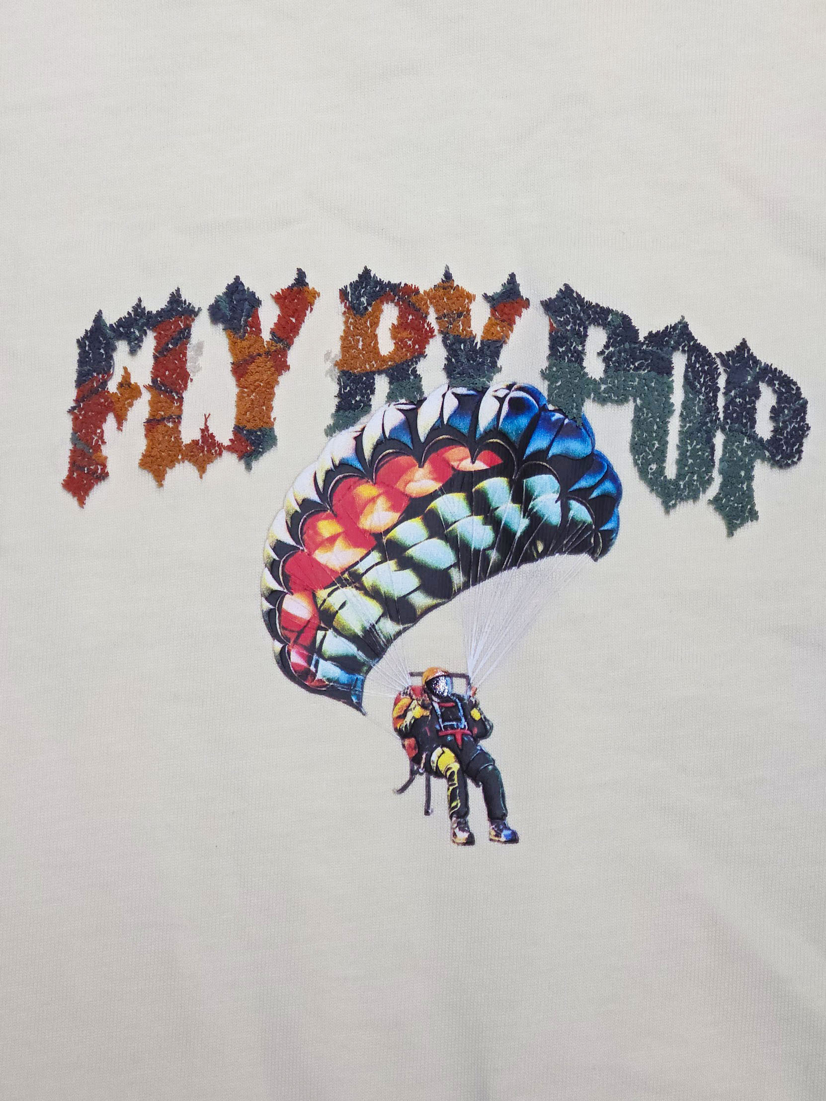 Fly By Popularity Parachute T-Shirt Cream FBP023 | Pro Feet