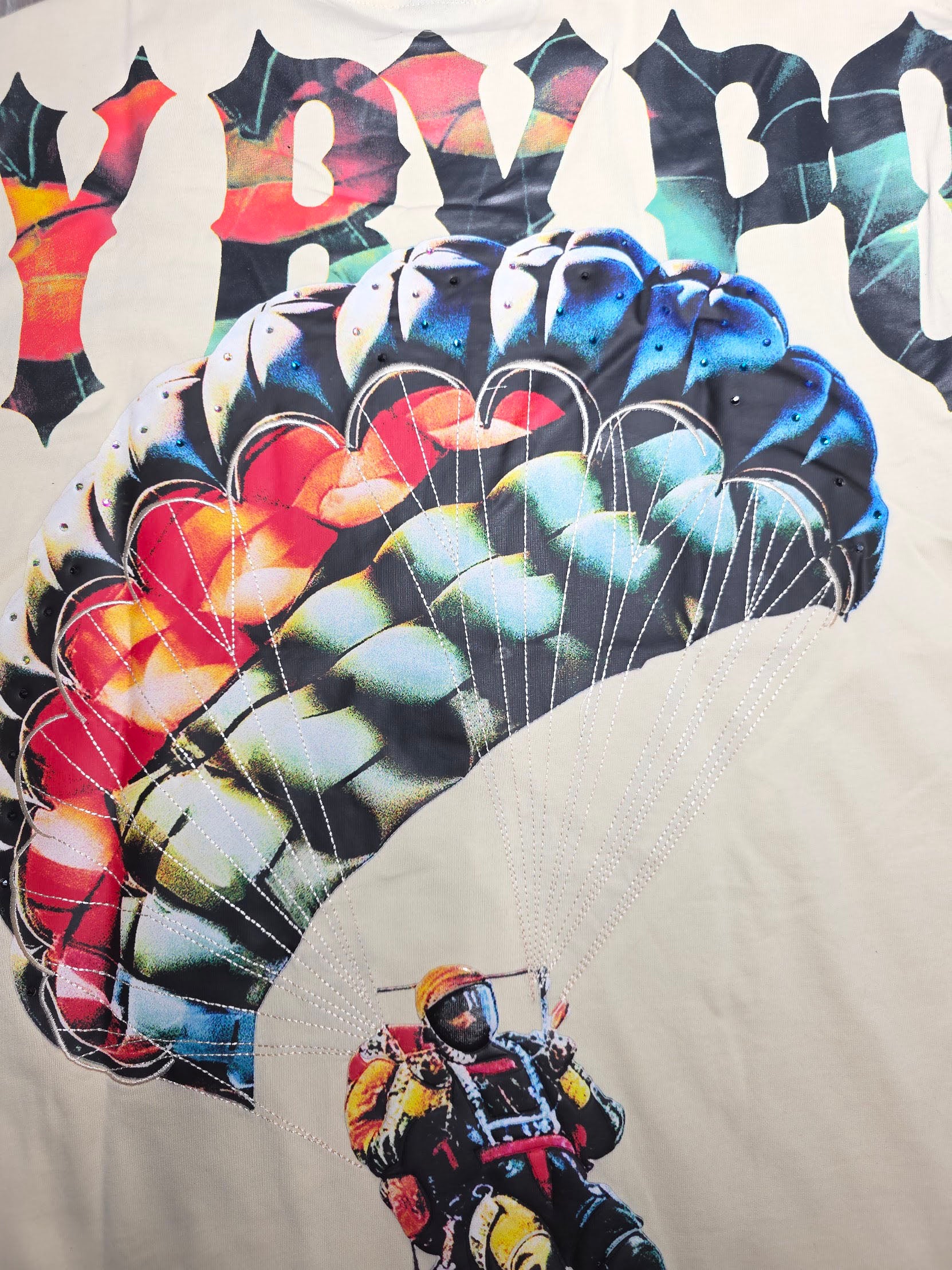 Fly By Popularity Parachute T-Shirt Cream FBP023 | Pro Feet
