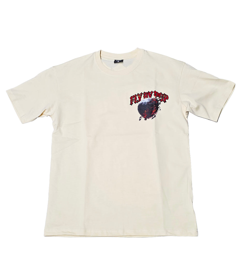 Fly By Popularity Armageddon T-Shirt Cream FBP034 | Pro Feet