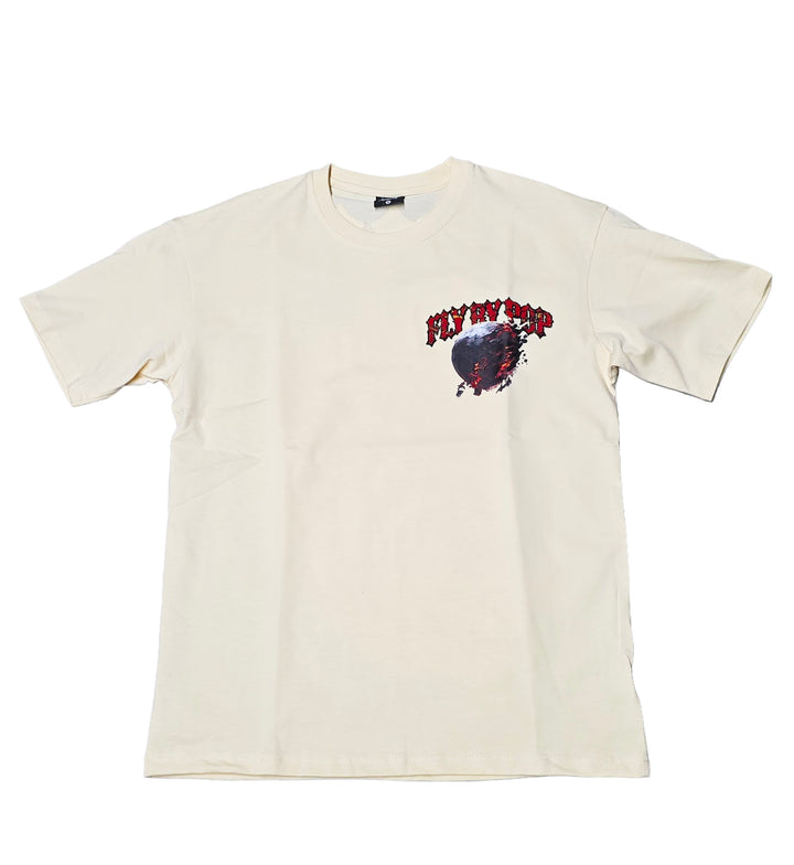 Fly By Popularity Armageddon T-Shirt Cream FBP034 | Pro Feet