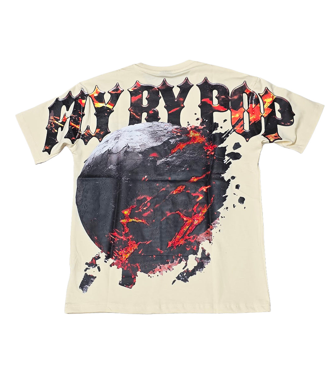 Fly By Popularity Armageddon T-Shirt Cream FBP034 | Pro Feet