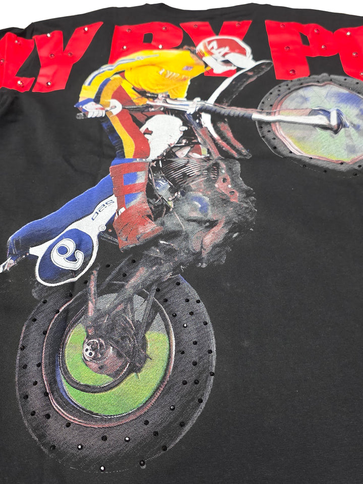 Fly By Popularity Dirt Bike T-Shirt Black FBP100 | Pro Feet