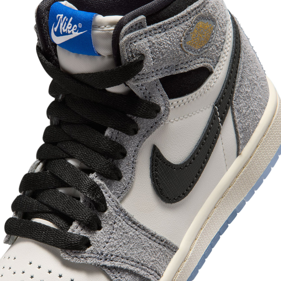 Jordan 1 Retro High OG PS “Cool Grey/Black-Sail-Game Royal” (FD1412-003)