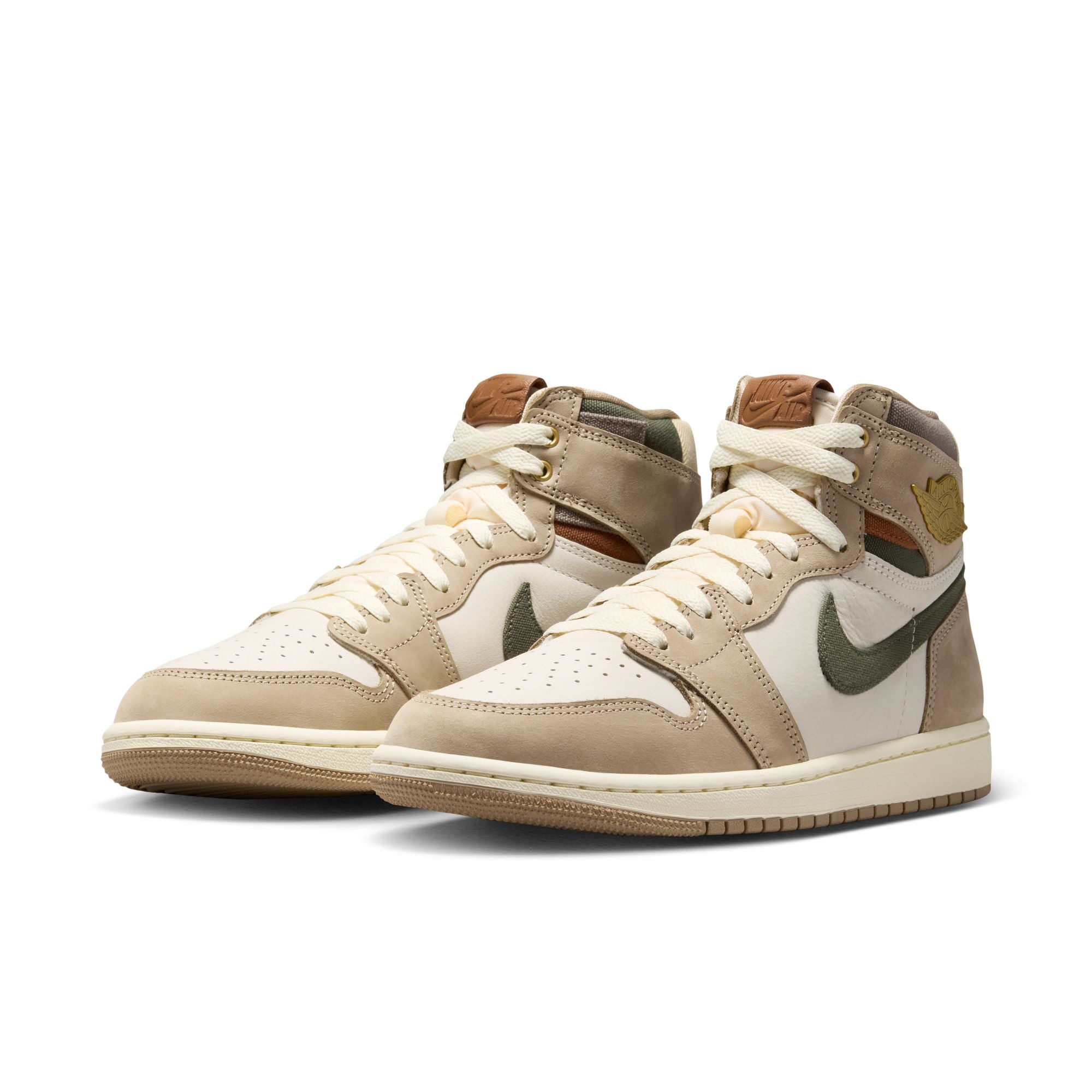 Women’s Air Jordan 1 Retro High OG Khaki Multi-Color Sail Cargo Khaki FD2596-201 | Pro Feet