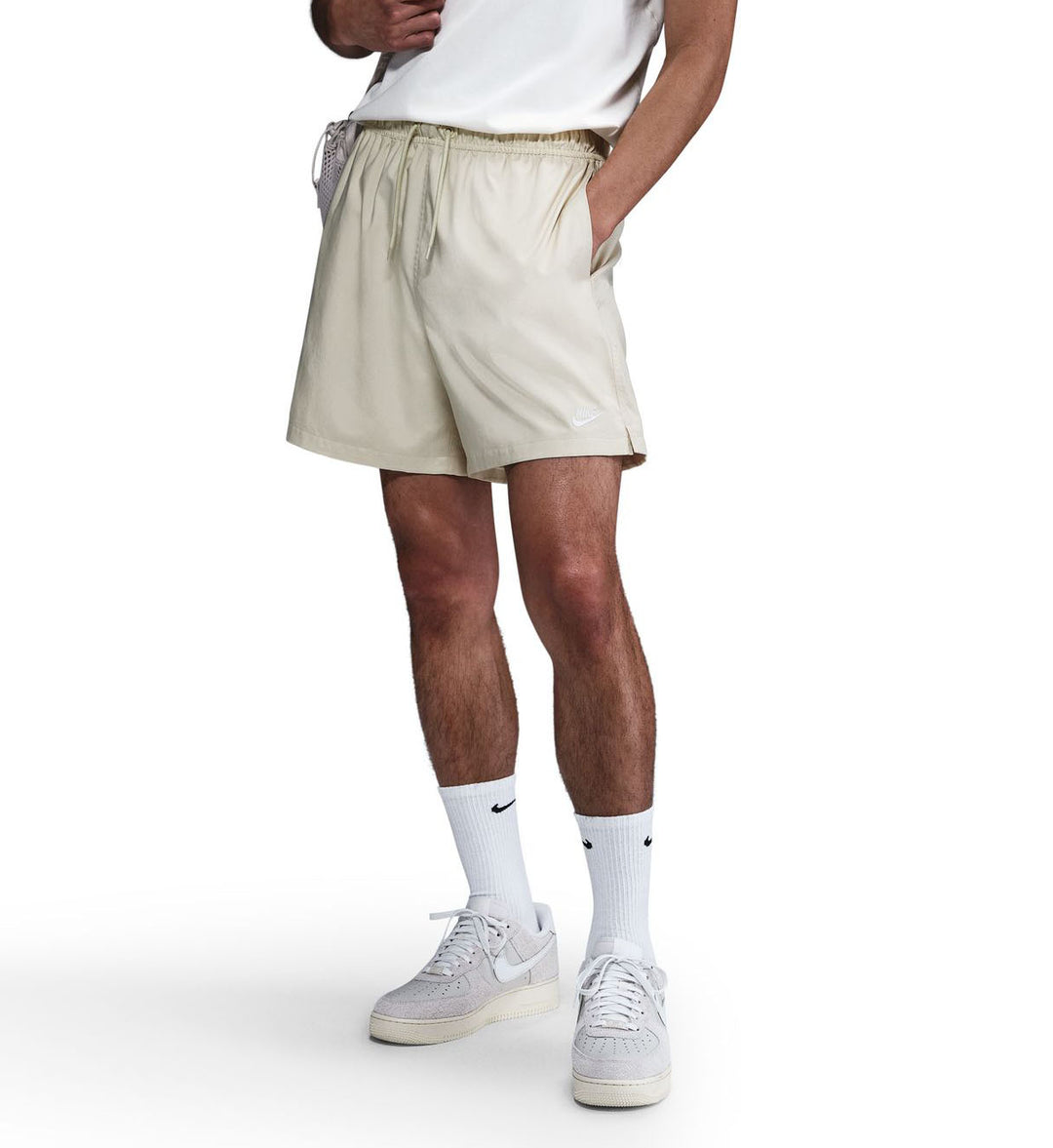 Nike Club Men’s Woven Flow Shorts – Lt Khaki/White (FN3307-229)