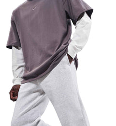 Nike Club Men’s Open-Hem Fleece Pants “Birch Heather/White/White” (FN3730-051)
