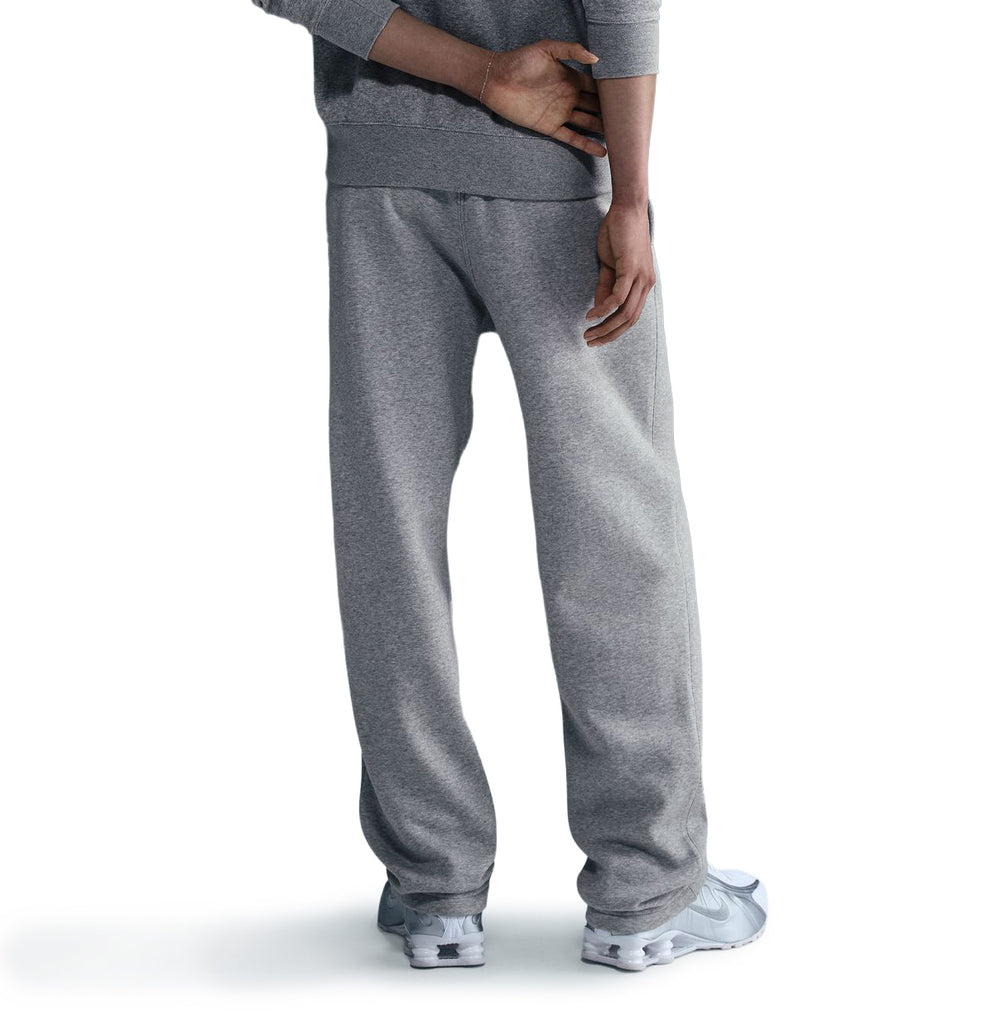 Nike Club Men’s Open-Hem Fleece Pants Dark Grey Heather/Light Smoke Grey/White FN3730-063 | Pro Feet