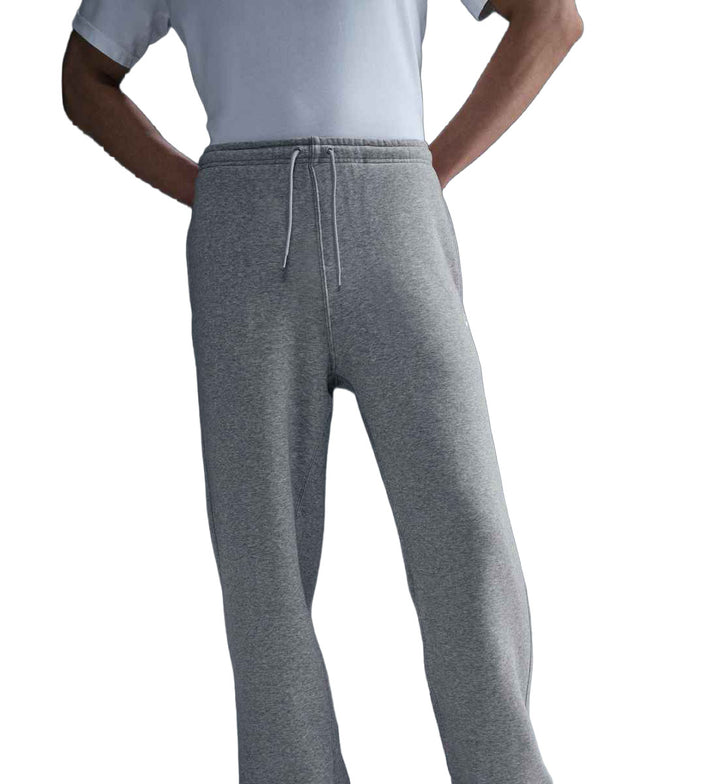 Nike Club Men’s Open-Hem Fleece Pants Dark Grey Heather/Light Smoke Grey/White FN3730-063 | Pro Feet
