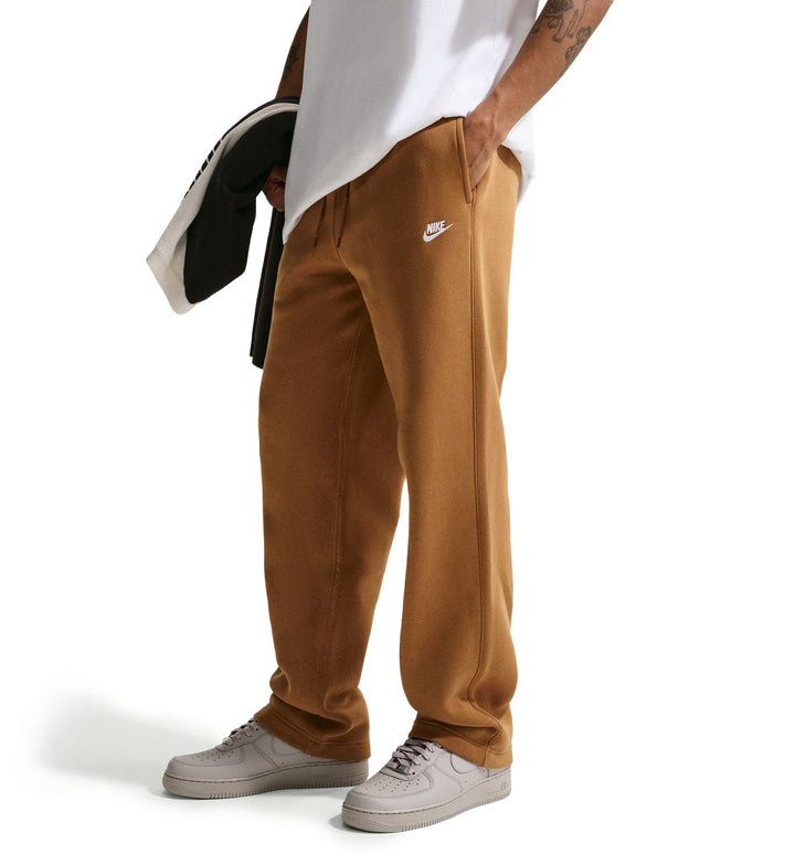Nike Club Men’s Open-Hem Fleece Pants Ale Brown Ale Brown White FN3730-270 | Pro Feet