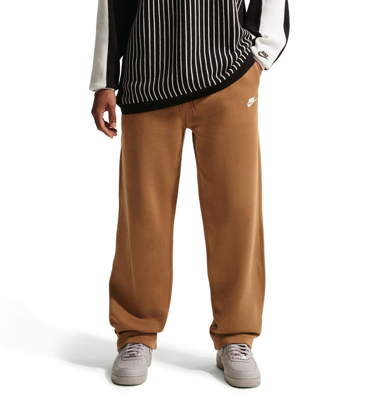 Nike Club Men’s Open-Hem Fleece Pants Ale Brown Ale Brown White FN3730-270 | Pro Feet