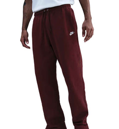 Nike Club Men’s Open-Hem Fleece Pants “Dark Team Red/Dark Team Red/White” (FN3730-619)