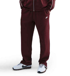 Nike Club Men’s Open-Hem Fleece Pants “Dark Team Red/Dark Team Red/White” (FN3730-619)