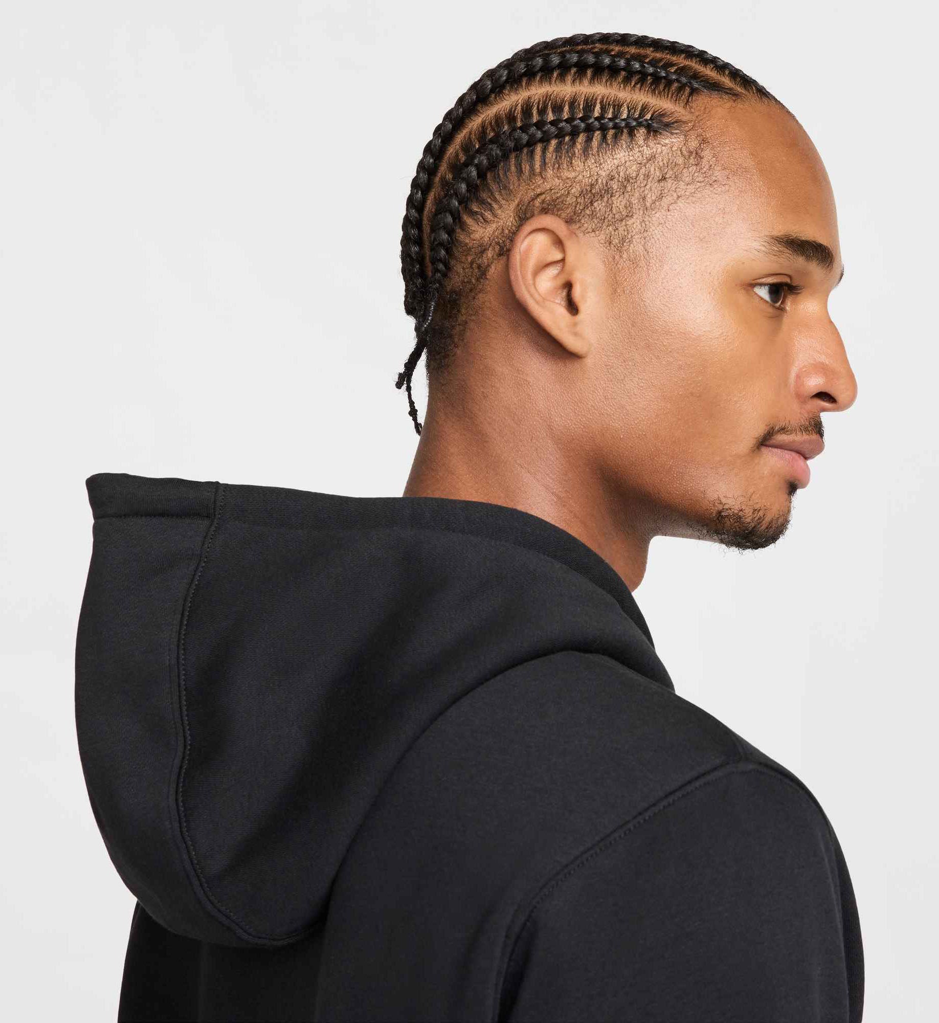 Nike Club Men’s Full-Zip Fleece Hoodie “Black/Black/White” (FN3861-010)