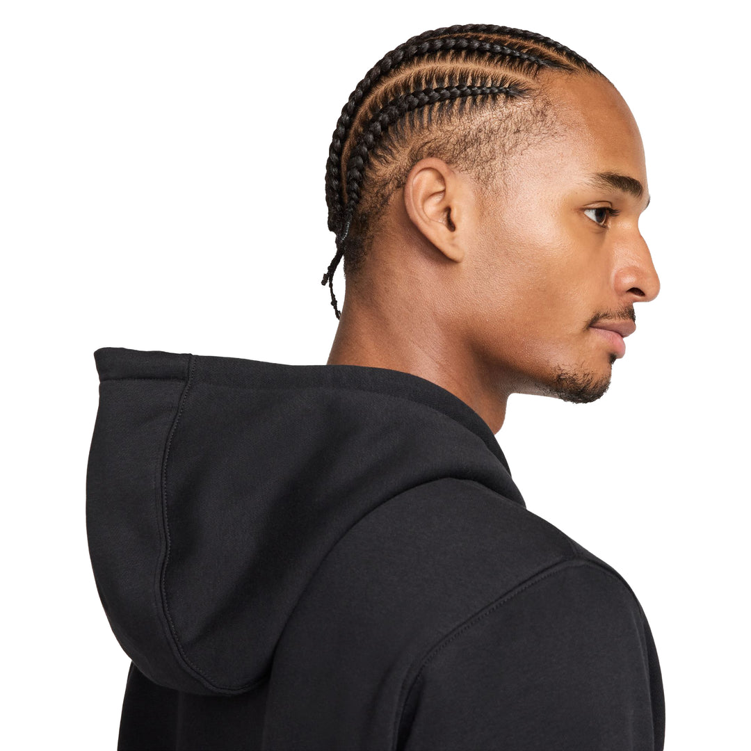 Nike Club Men’s Full-Zip Fleece Hoodie Black/Black/White FN3861-010 | Pro Feet
