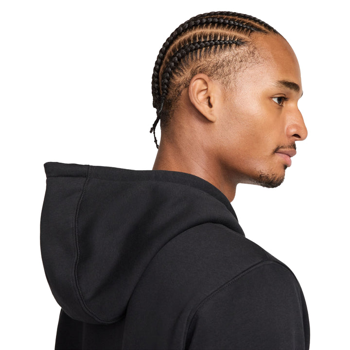 Nike Club Men’s Full-Zip Fleece Hoodie Black/Black/White FN3861-010 | Pro Feet