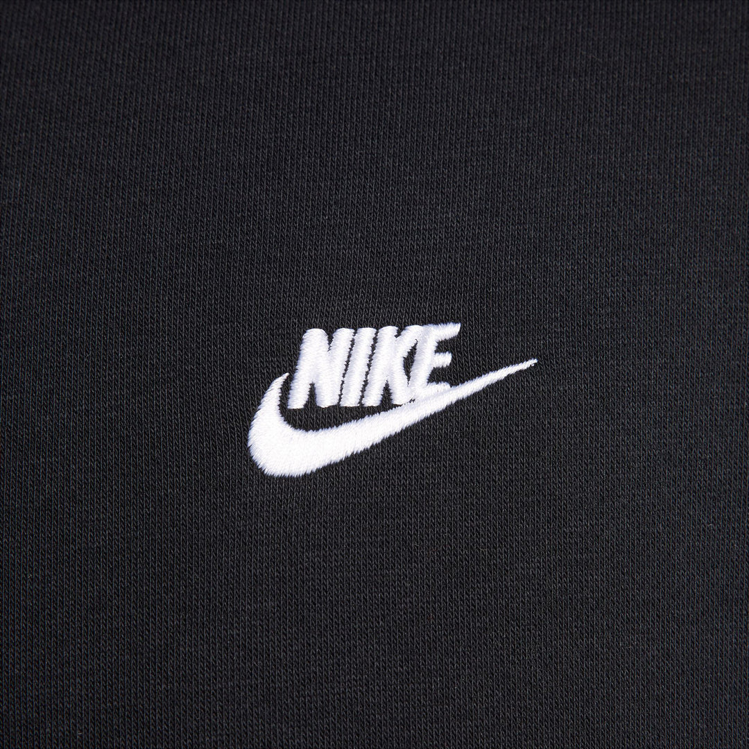 Nike Club Men’s Full-Zip Fleece Hoodie Black/Black/White FN3861-010 | Pro Feet