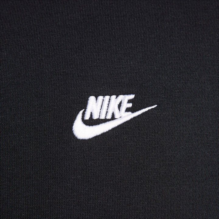 Nike Club Men’s Full-Zip Fleece Hoodie Black/Black/White FN3861-010 | Pro Feet