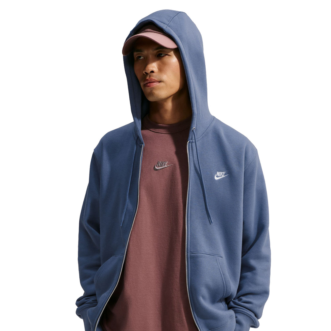 Nike Club Men’s Full-Zip Fleece Hoodie Diffused Blue FN3861-491 | Pro Feet