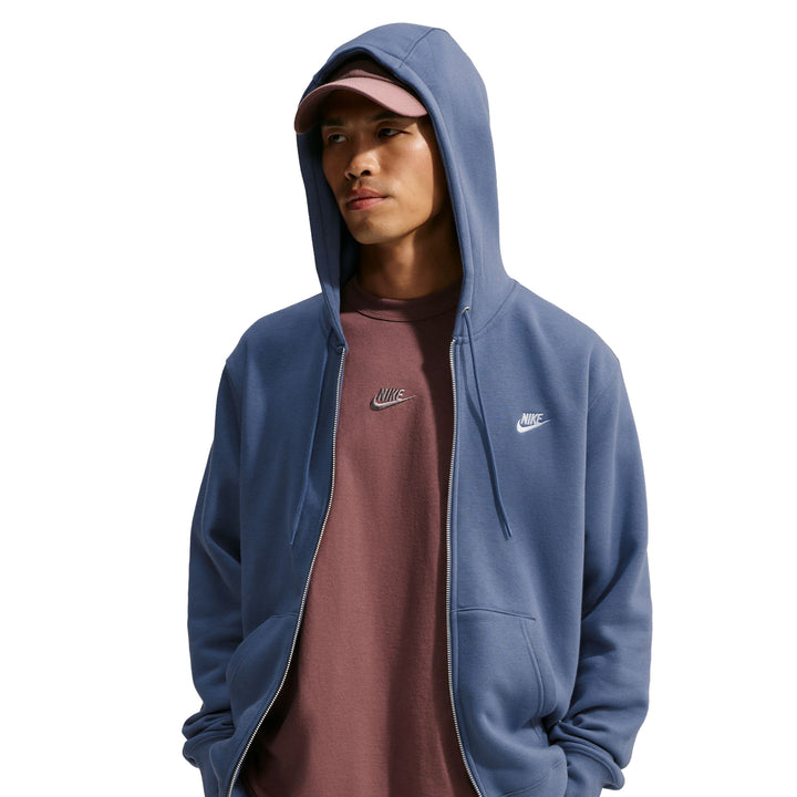 Nike Club Men’s Full-Zip Fleece Hoodie Diffused Blue FN3861-491 | Pro Feet