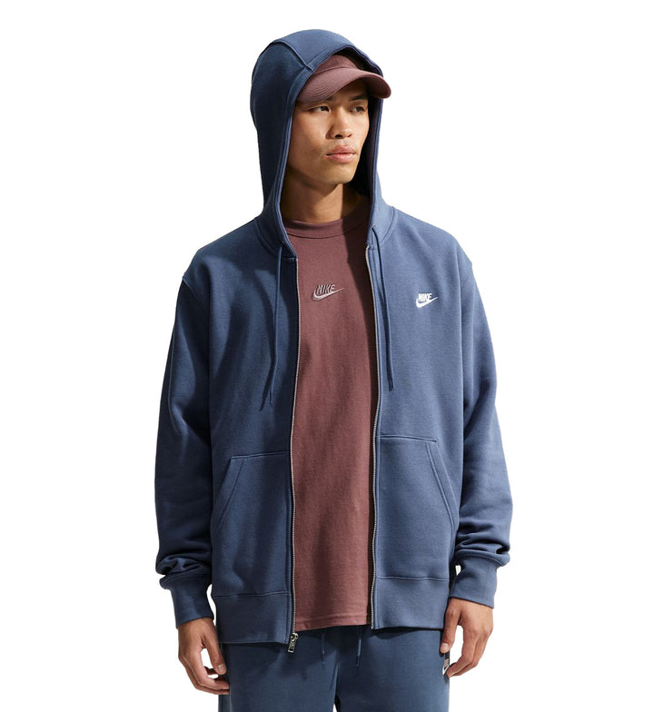 Nike Club Men’s Full-Zip Fleece Hoodie Diffused Blue FN3861-491 | Pro Feet