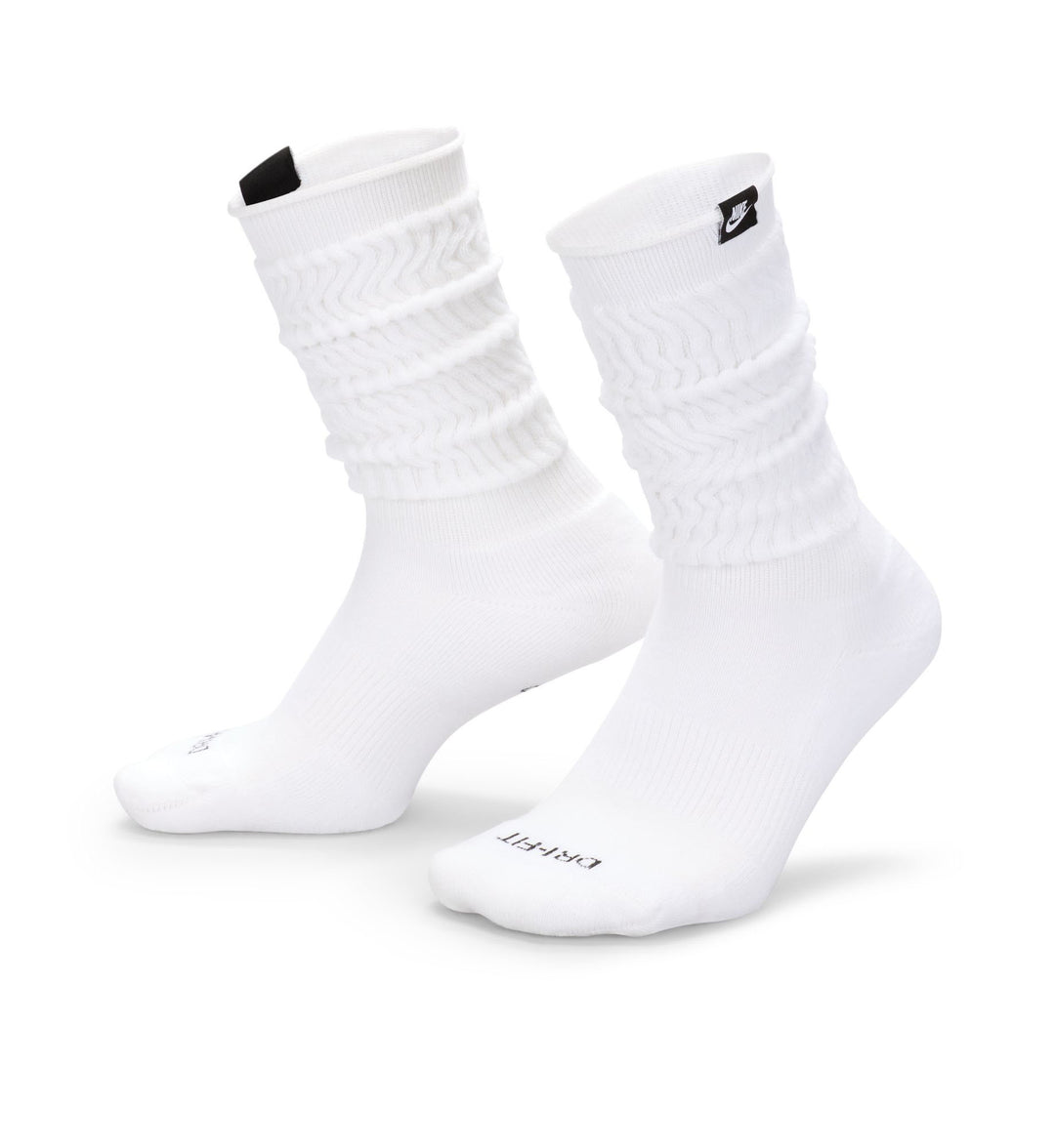 Nike Everyday Plus Slouchy Cushioned Crew Socks White/Black (FN7406-100)