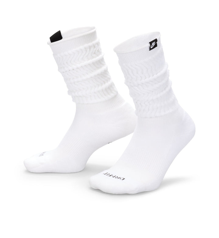 Nike Everyday Plus Slouchy Cushioned Crew Socks White/Black (FN7406-100)