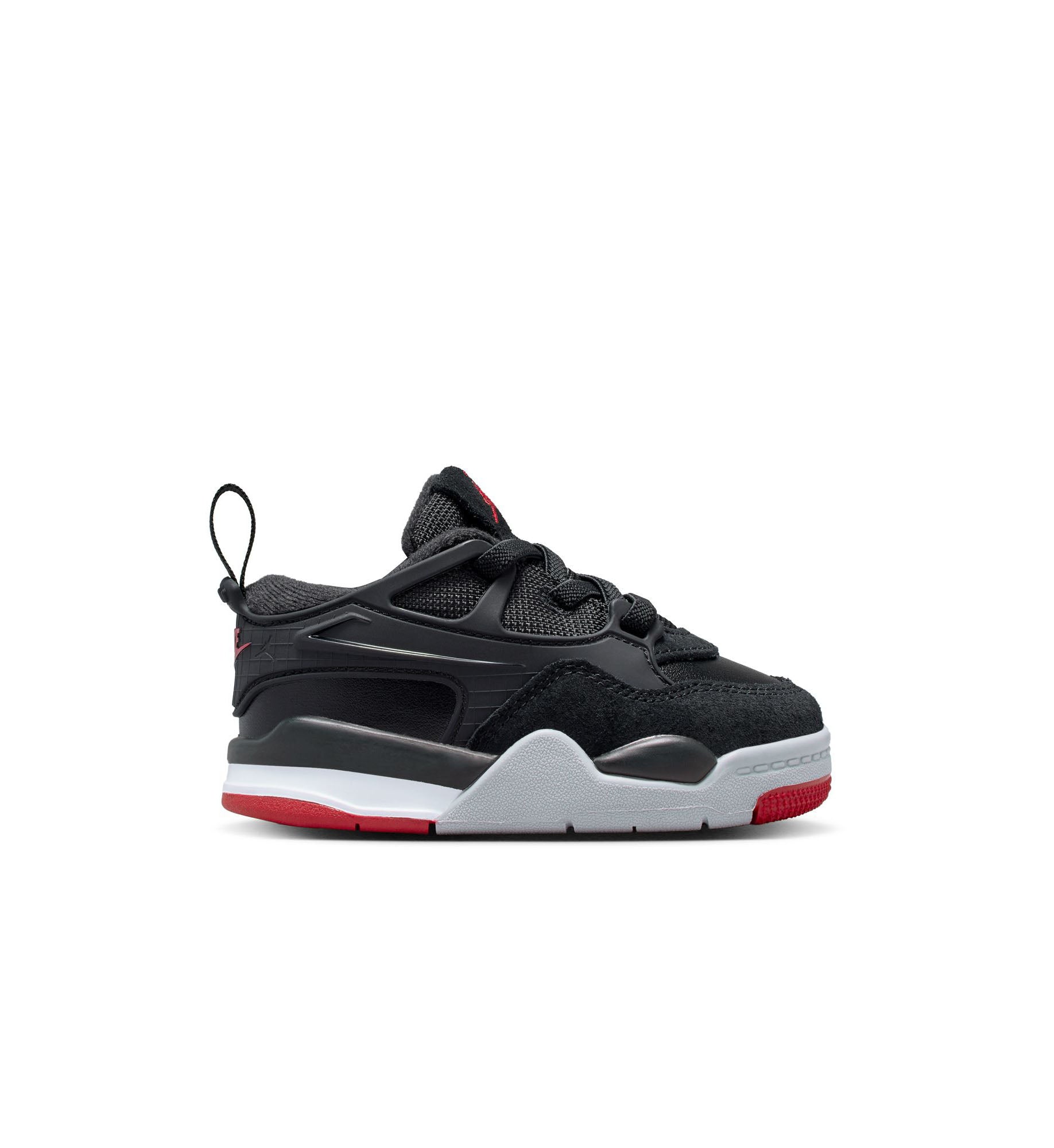 Jordan 4 RM Toddler BLACK/VARSITY RED-WOLF GREY-WHITE (FQ7937-061)