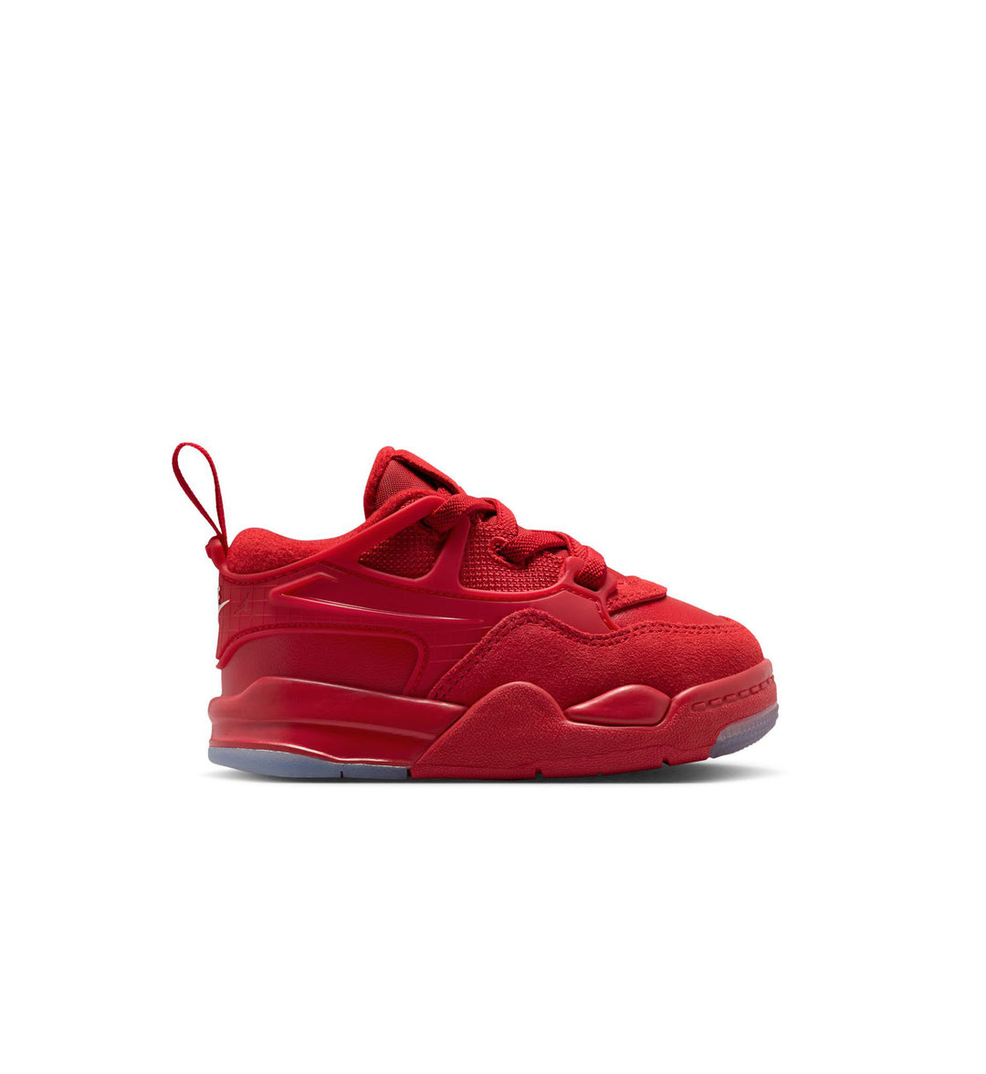 Red Air Jordan 4 RM TD sneaker against a white background