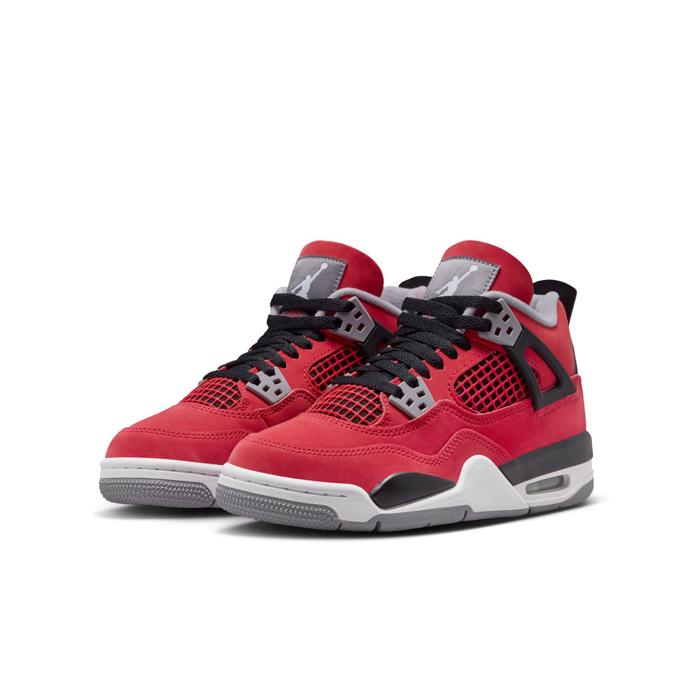Air Jordan 4 Retro 'Toro Bravo' GS Fire Red/White/Black/Cement Grey FQ8213-600 | Pro Feet