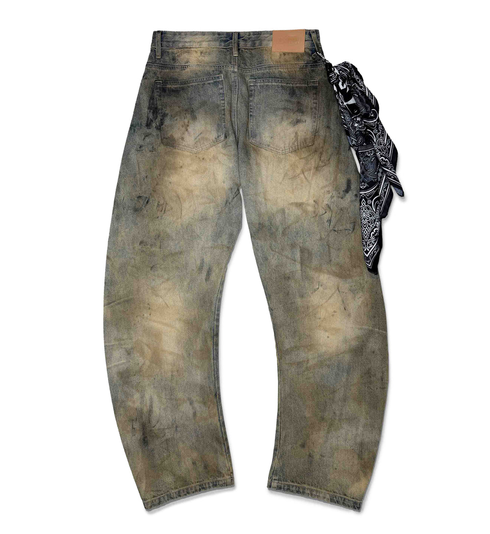 First Row Drifter Barrel Jeans Light Stone Tint FRD5101 | Pro Feet