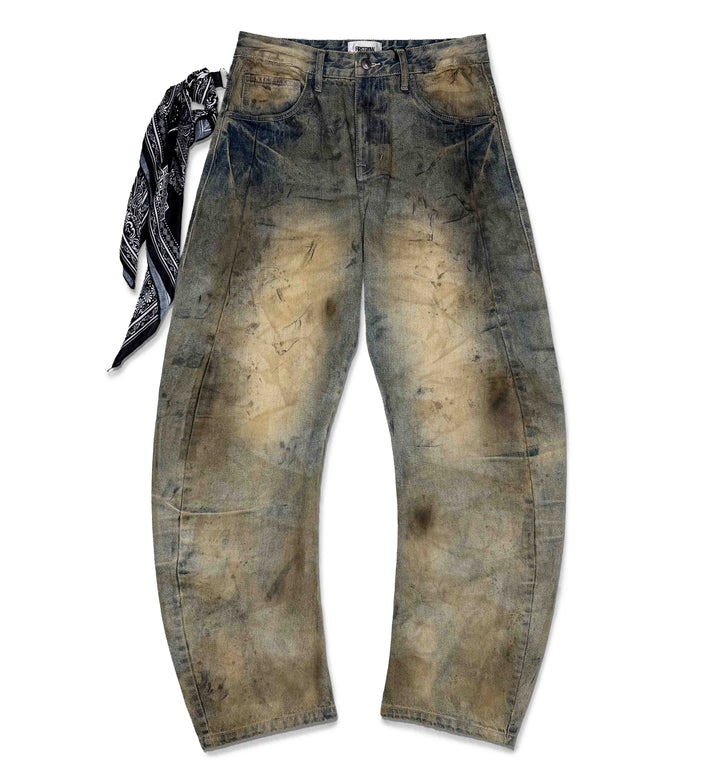 First Row Drifter Barrel Jeans Light Stone Tint FRD5101 | Pro Feet