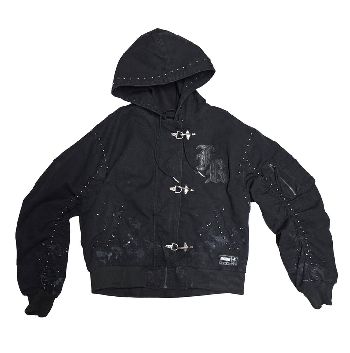 First Row Studded Clasp Jacket Black FRJ2141A | Pro Feet