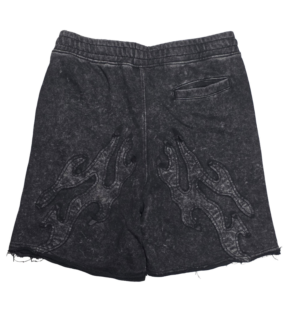 PJ Mark Acid-Washed F. Terry Shorts – Black FS25141 | Pro Feet