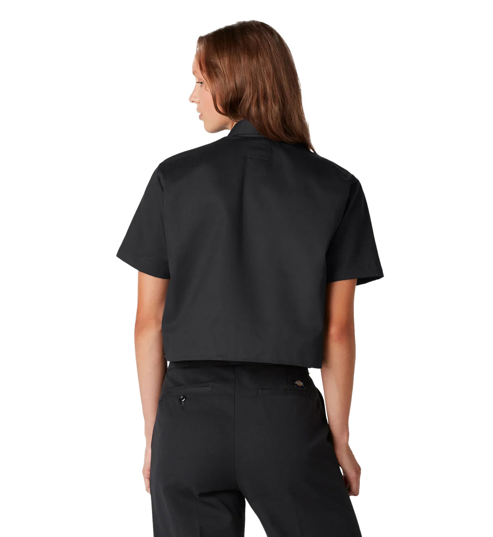 Dickies Women’s Cropped Work Shirt Black FS573 | Pro Feet